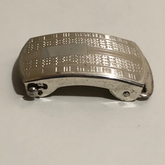 Sterling Silver Art Deco Engine-turned Belt Buckle - Picture 8 of 8